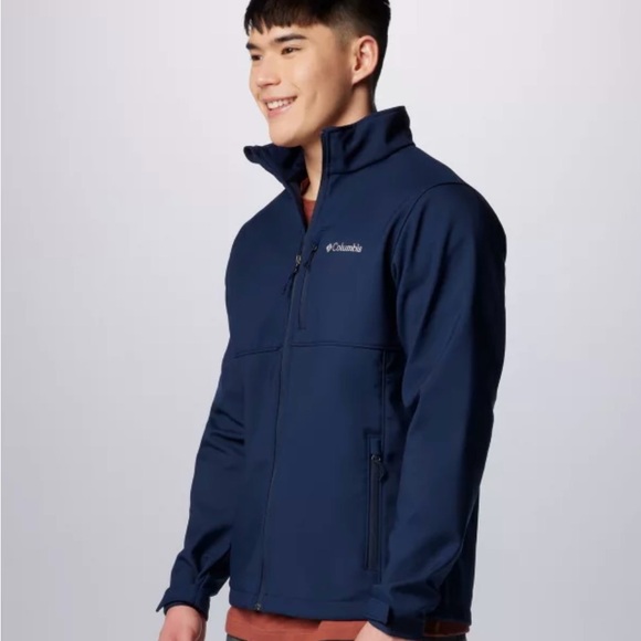 Columbia ascender, softshell, full zip men’s jacket size medium navy blue - Picture 2 of 16